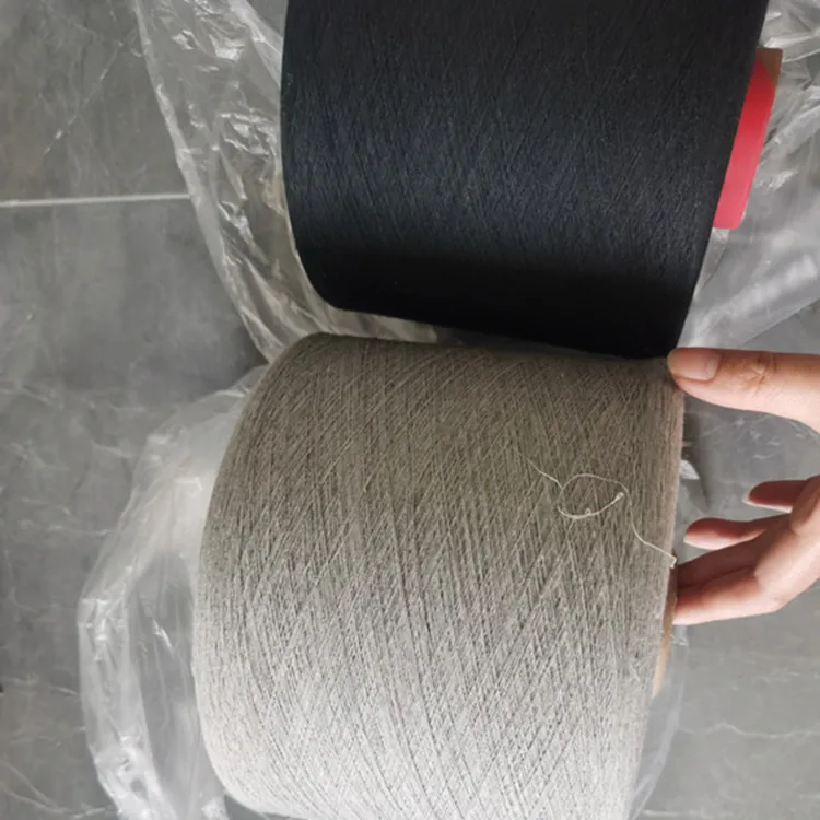 10s black 10/1 regenerated cotton yarn 50/50 for socks knitting