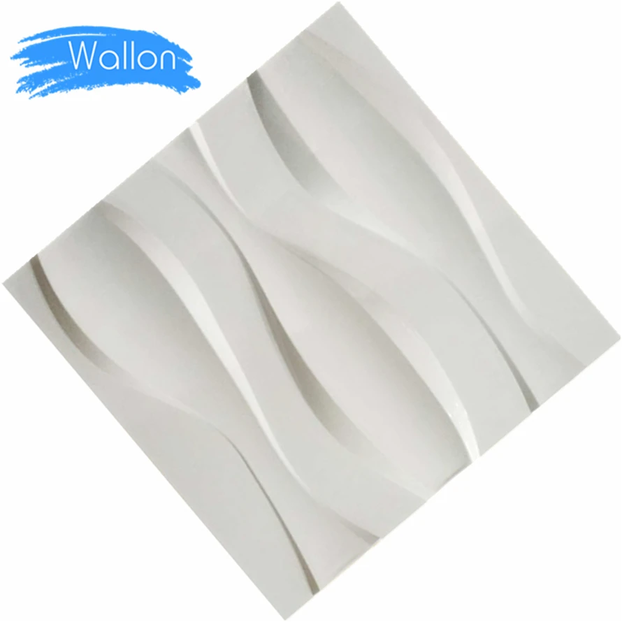 Recycle Natural Material Art Decor Interior Wall 3D Plastic Wall Panel