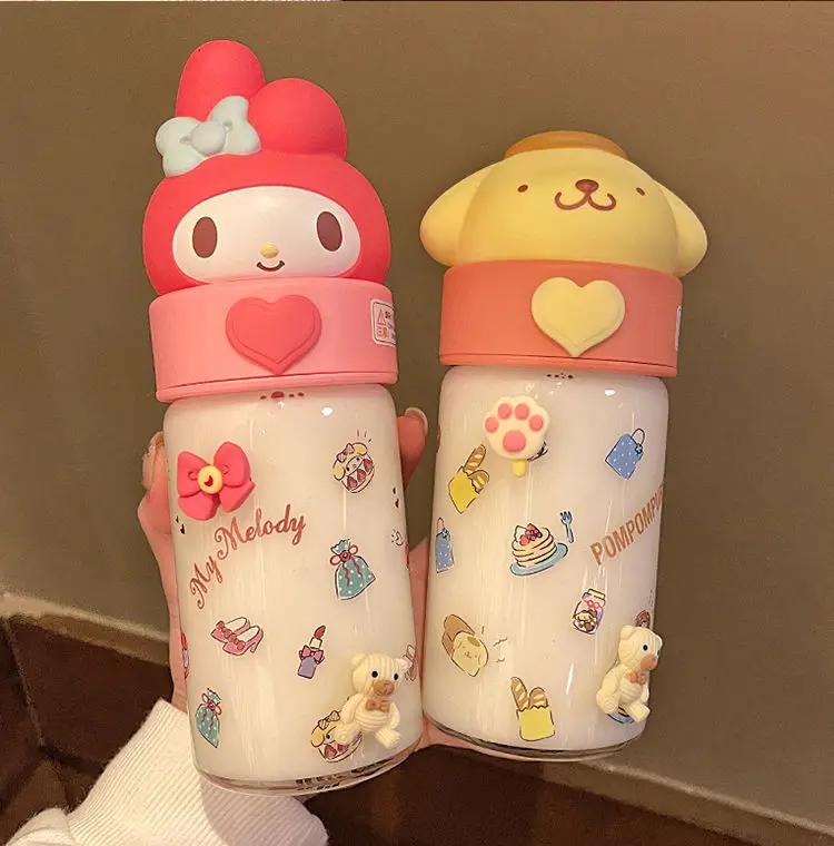 360Ml Anime Melody Water Mug Cartoon Kawaii Sports Bottle Kids Cup Birthday Gift for Girls