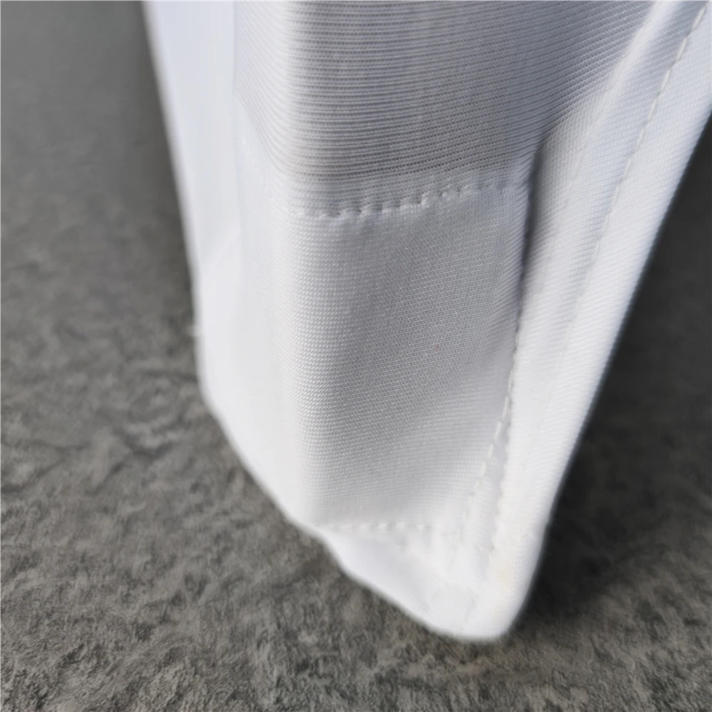 Cheap white universal arch front stretch spandex banquet chair slipcovers 100 white chair covers for wedding