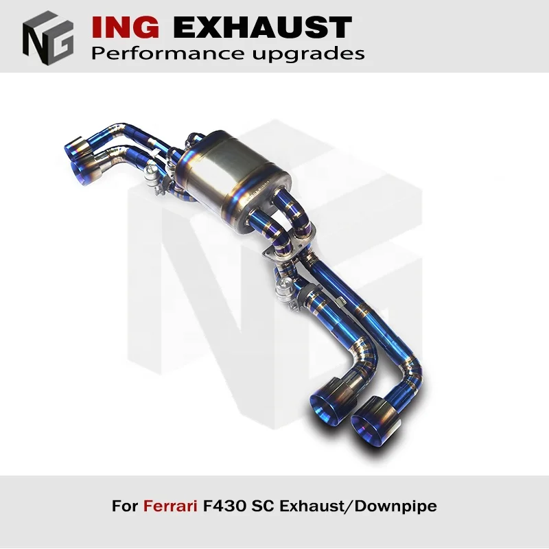 ING new style for 2005-up Ferrari F430 Scuderia 6.3 titanium alloy catback exhaust valve car pipe auto parts