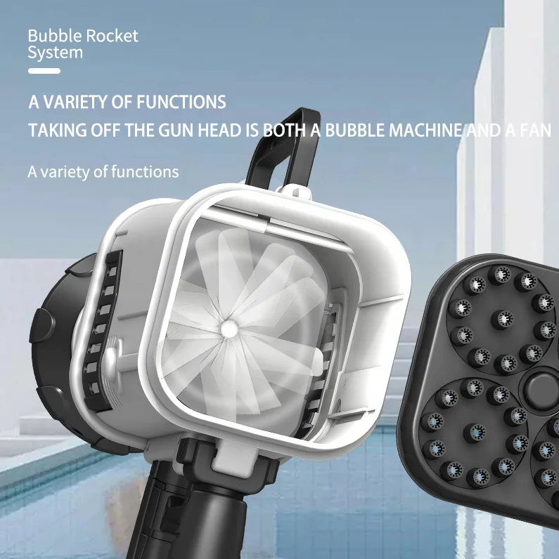  Electric Bazooka shape Outdoor Blowing Bubble Machine Toy With 120ml Soap Water