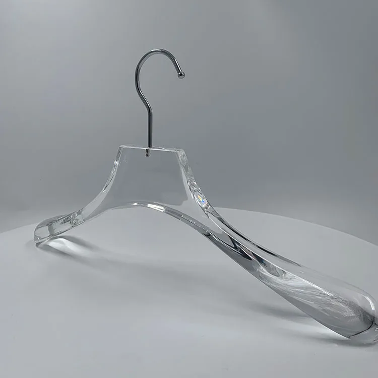 Hotel Bedroom Transparent Acrylic Cloth Hanger  For Dresses Suit