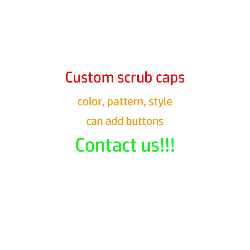 Vadulyer Wholesale Etsy hot selling nurses Scrub Cap with Buttons Ponytail hat Surgical Hair Covering pattern