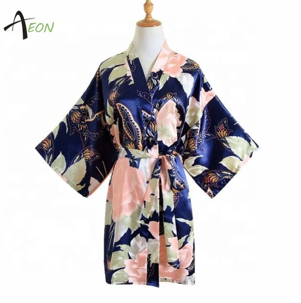 Satin Floral Bridesmaid Robes Beautiful Flower Robe