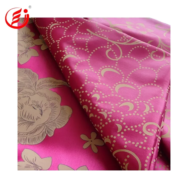 Wholesale High Quality 100% Polyester Satin Material Fabric Printing Mattress Colorful Woven Soft Satin Fabric