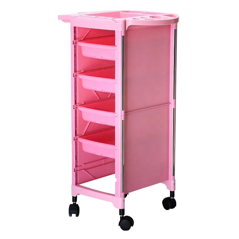 Fashion Portable Hairdresser Rolling Salon Cart Hairdressing Equipment Support Beauty Salon Trolley for Barber Store Use