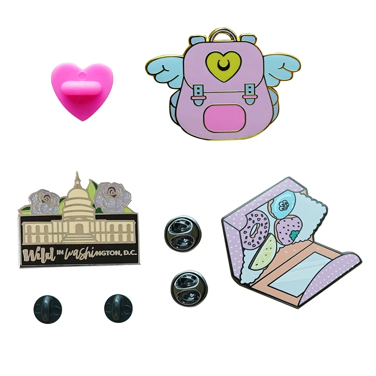 Hat Pins Small Gold Metal Soft Enamel Custom Button Pins Bulk  Magnet Lapel Pins for Clothes Bags