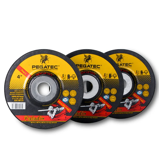 Pegatec metal abrasive grinding wheel 4' inch good quality 105mm 6mm  100mm metal grinding disc manufactory