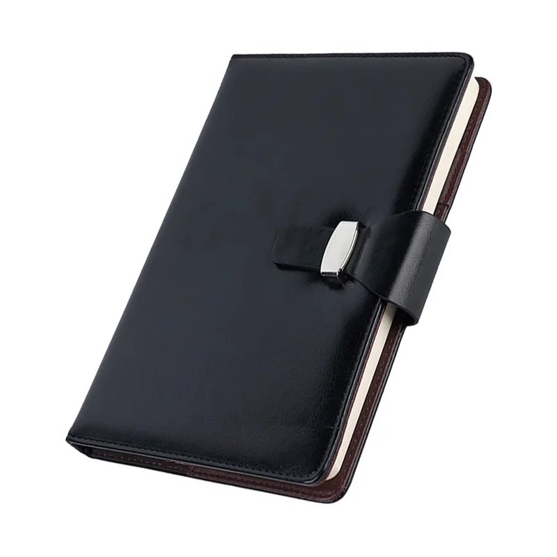 Black Notebook 25K Buckle Type Office And Business 150 * 217mm Office Supplies 120 Pages Notebook
