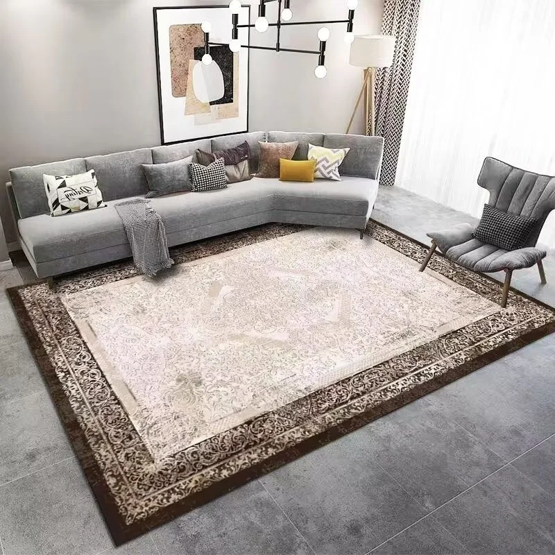 machine washable soft aesthetic thick velvet throw area rugs gold carpet for living room