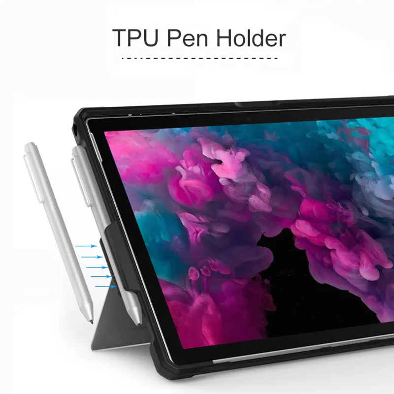 All-in-One Protective Case For Microsoft Surface Pro 4/5/6/7 LTE Cover Case With Pencil Holder For Tablet Accessories