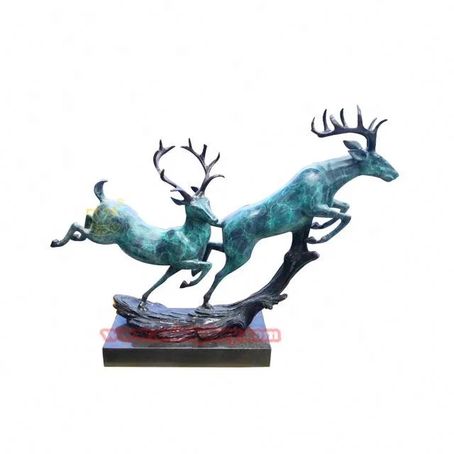 Outdoor courtyard garden Landscape Design art Sculpture Ornament High Quality Animal Bronze Deer Statue