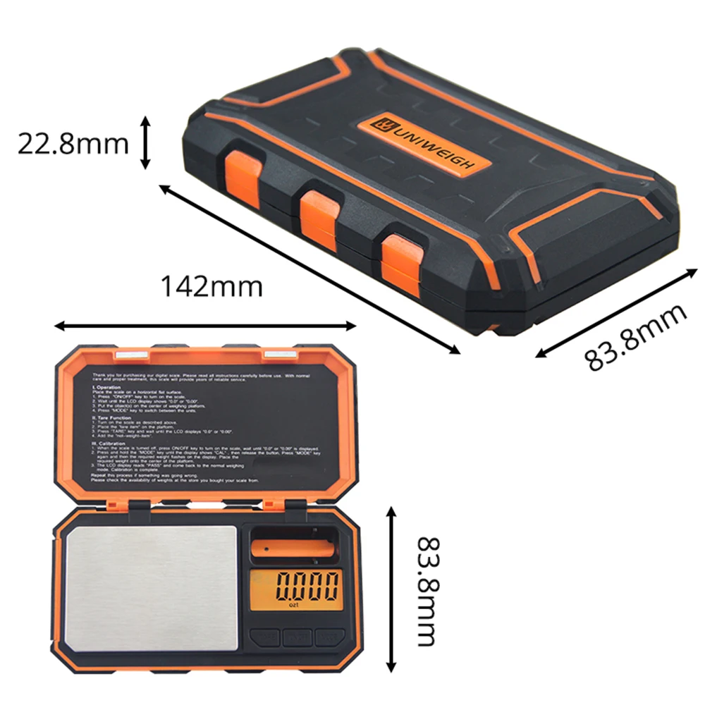 Factory Digital Pocket Scales Colorful Scale Gold Jewelry Weighing Tools Digital LCD 200g*0.01g 1000g*0.1g Weight Measuring