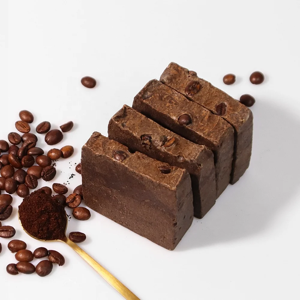 Wholesale Bath Supplies Natural Cold Process Savon Whitening Exfoliating Handmade Coffee Soap