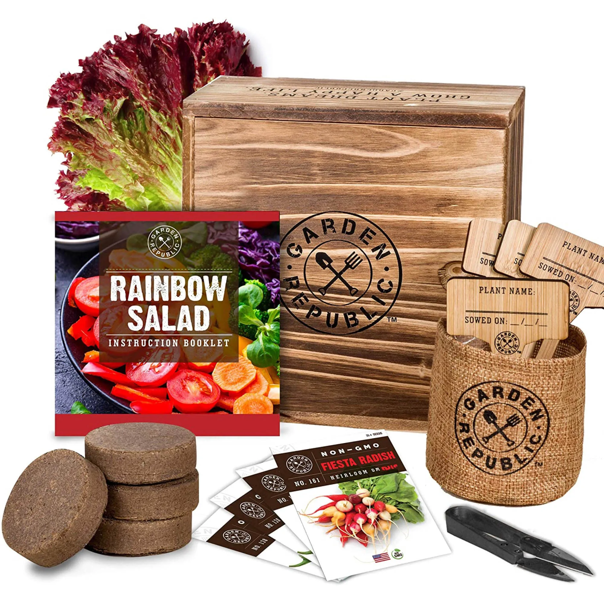 Radish Golden Beets Red Lettuce  Lemon Cucumber fruit and vegetable garden vegetable hydroponics grow cabinet herb starter kit