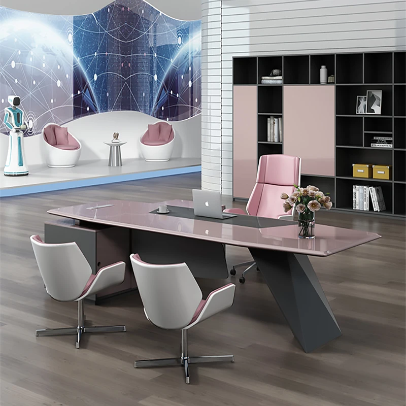 Простой современный стол для руководителя и стул модный женщин мебель комнаты
