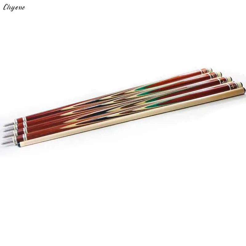 Chyone custom rainbow deisgn sandalwood inlay carom cue spliced carom cue billiard pool cue stick