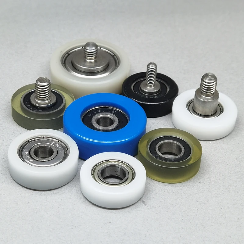Payload 15KG Pom Nylon Heavy Duty Wheel Rollers BS60521-8 5x21x8 MM Plastic Roller Bearing For plastic injection molding machine