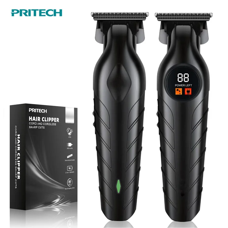 PRITECH hot new design rechargeable beard trimmer cordless hair clipper for men