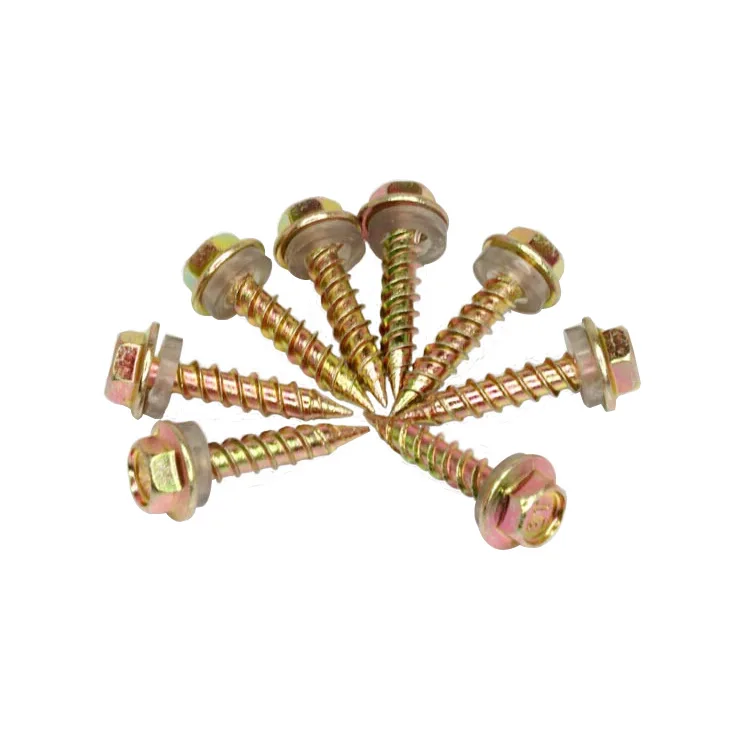 NS carbon steel galvanized outer hexagon self-tapping wood screws GB DIN571 hexagon head screws bolts Wooden case green blue