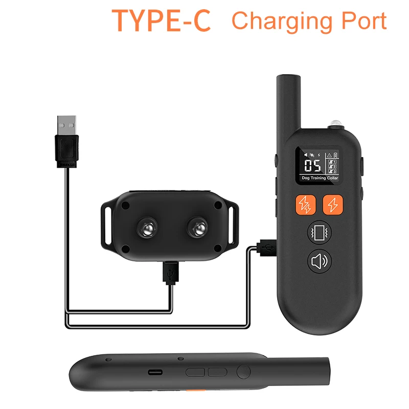 3300ft Waterproof shock dog remote control Rechargeable e-Collars double e collar dog training Collar