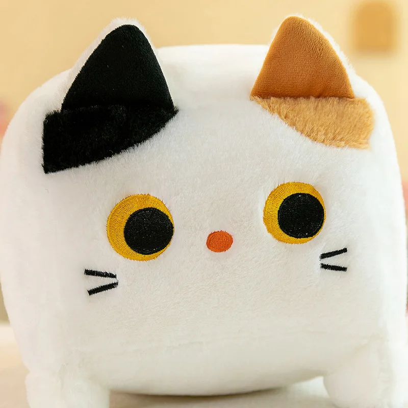 Hot Cheap Price Cute Square Cat Stuffed Animal Plush Dolls Pillow Tiny Square Kitten Children Play Plush Toys