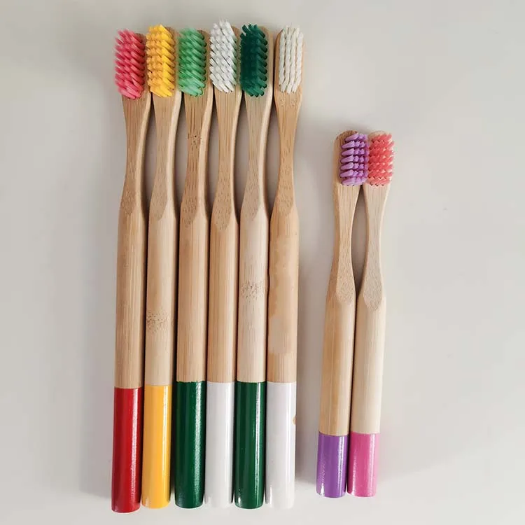 Wholesale ultra Soft Biodegradable Bamboo Toothbrush Nature