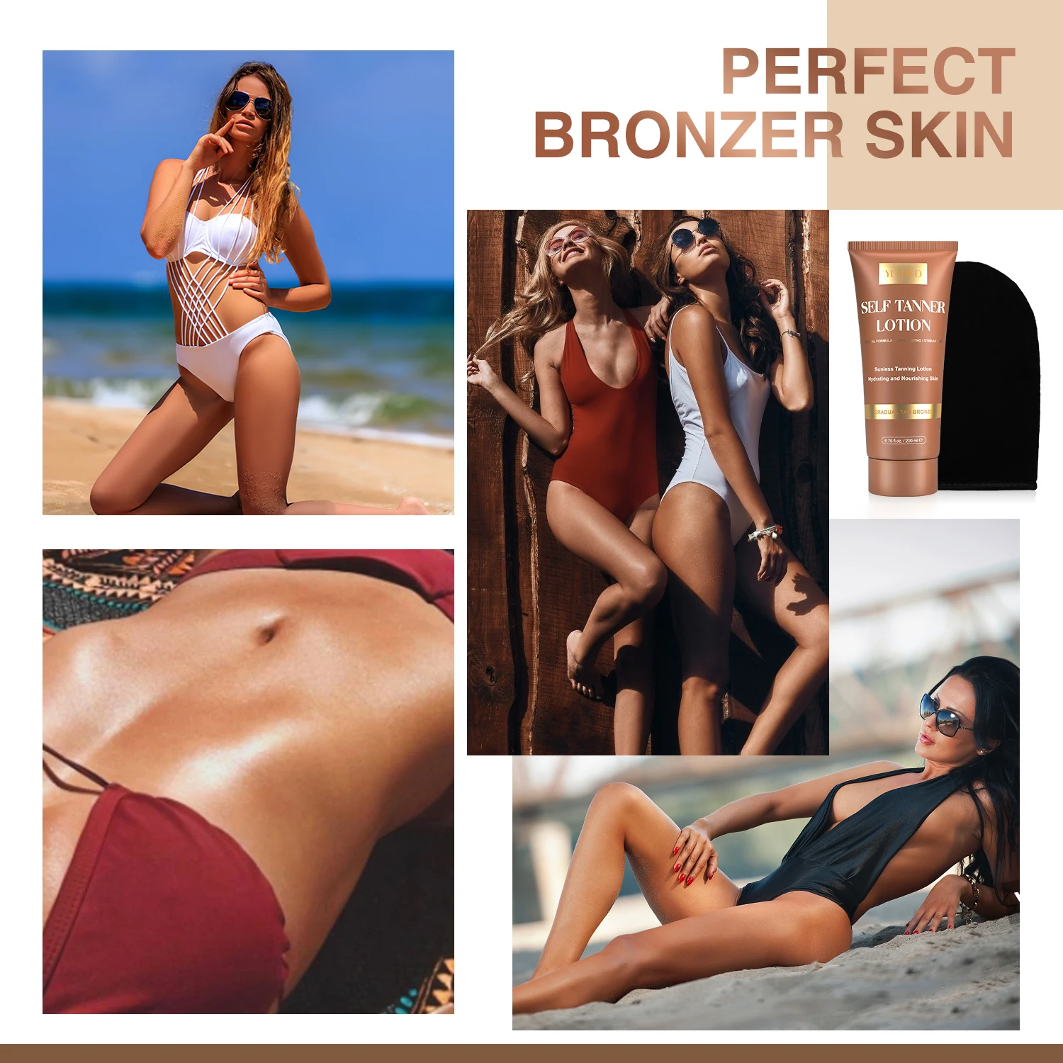 Набор для автозагара и загара органический лосьон без солнца натуральный загар