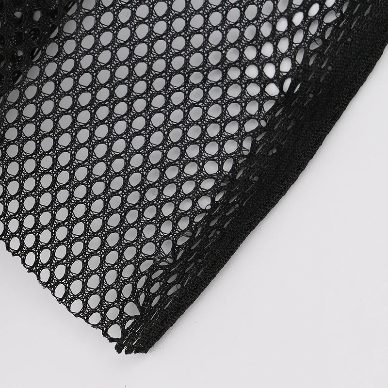
Well-designed top quality newest black small breathable mesh fabric for clothes bags shoes 