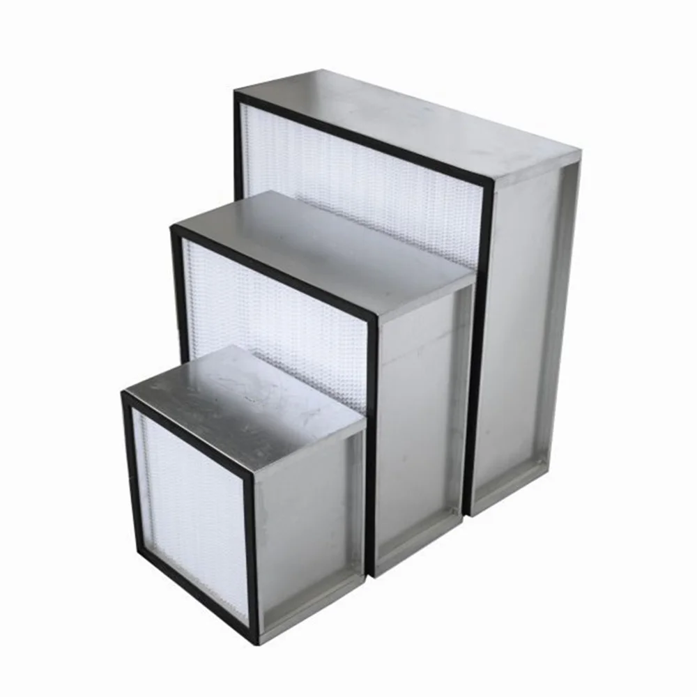 Factory Dust Free Room H13 H14 Frame Aluminum Separator High Temperature Hepa Filter Air Filters