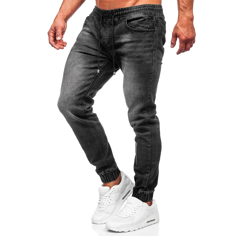 Customize Logo Denim Jeans Men Fashion Style Jogger Jean Pants High Stretch Mens Jeans