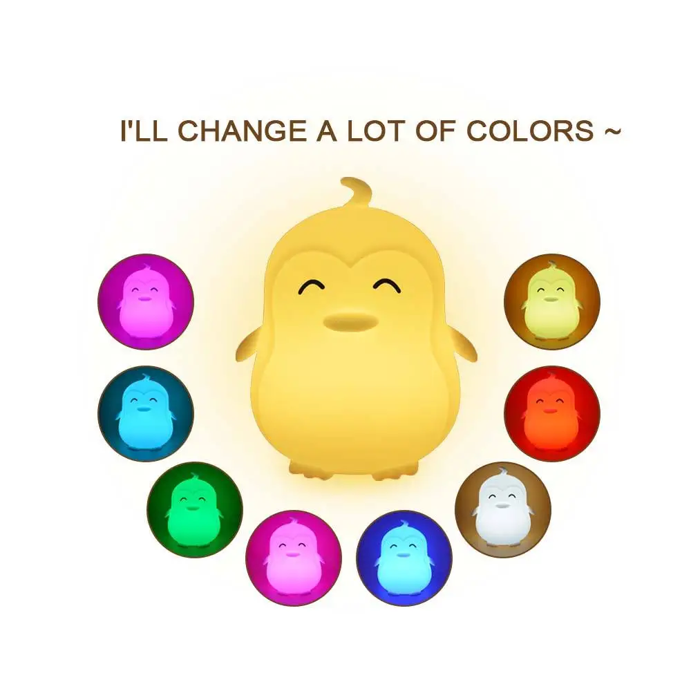 Silicone Nursery Light for Baby Room and Toddler Portable bed lamp for Kids Room