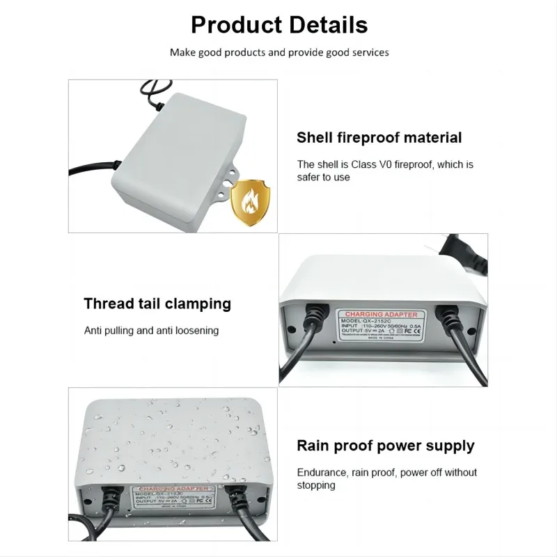 UPS Uninterrupted Power Supply Standby AC DC 5V2A Three Phase for Computer & Outdoor Monitoring Camera