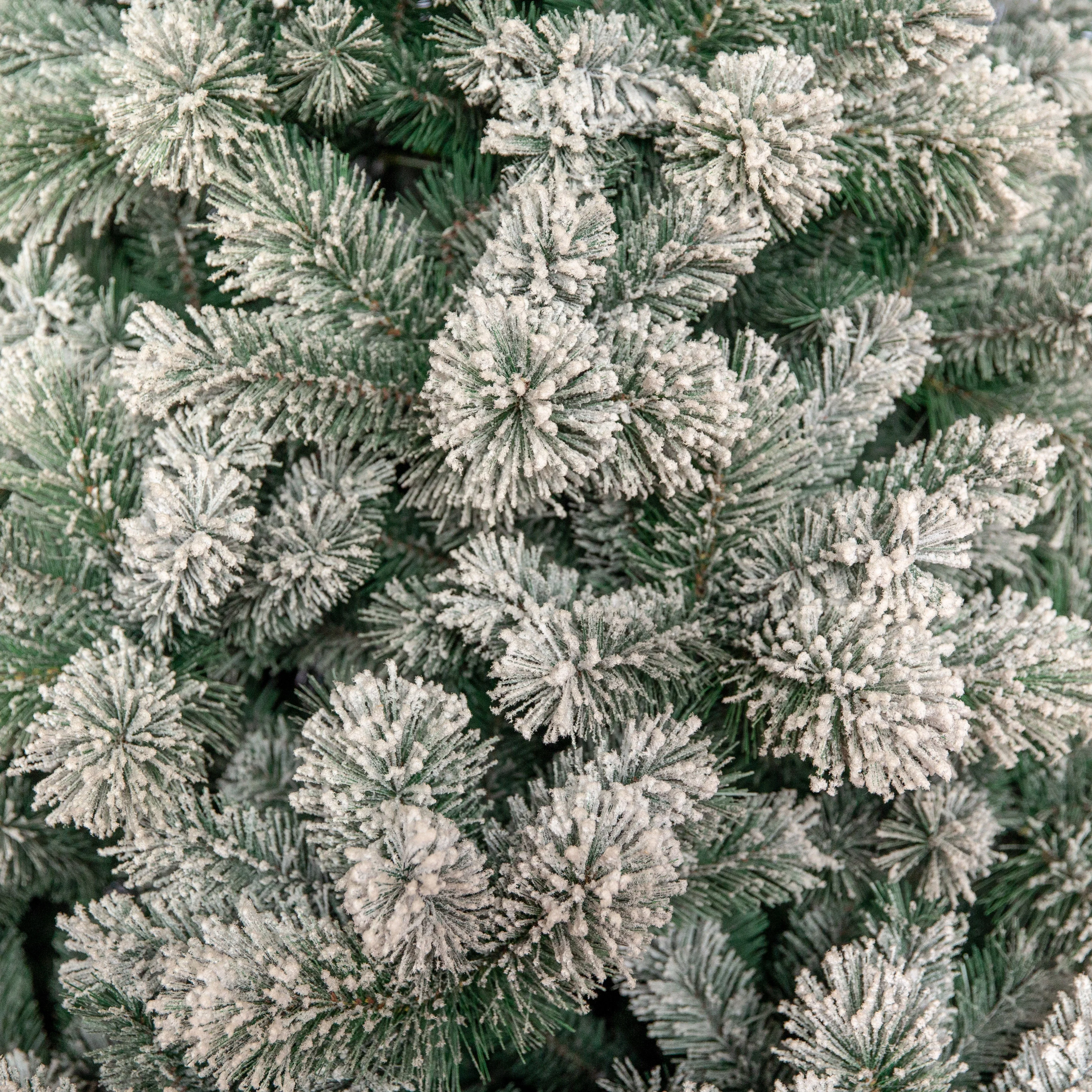 
7ft white snow frosted pine needle mixed PVC artificial christmas tree 