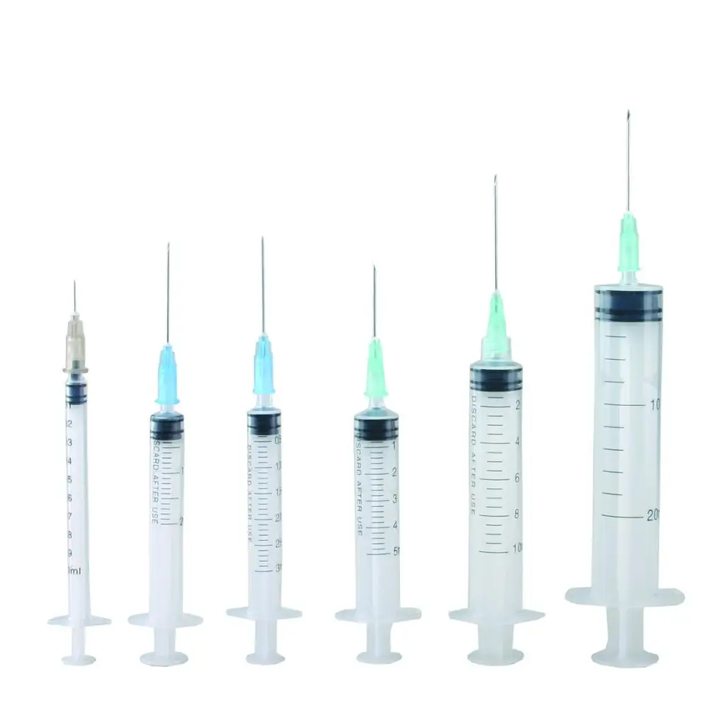 
Disposable Syringe with needle 1ml 2ml 3ml 5ml 10ml 20ml 