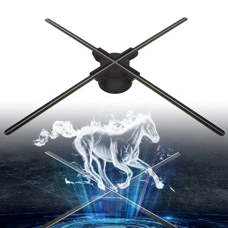 65cm/80cm/ 100cm 3D LED Holographic Projection Fan in The Air 3D Hologram Fan 3D Holographic