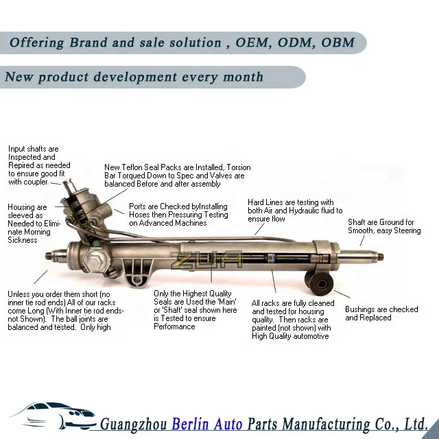 1336559 2T143A500CB 2T143A500CC Power Steering Rack And Pinion For Ford Focus Tourneo Mazda Tribute