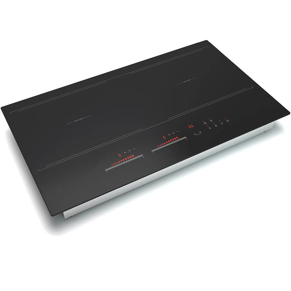 OEM Hot Selling Microcrystalline Panel 2200W+2200W Two Burner Induction Cooker Electric Plate for Touch Control