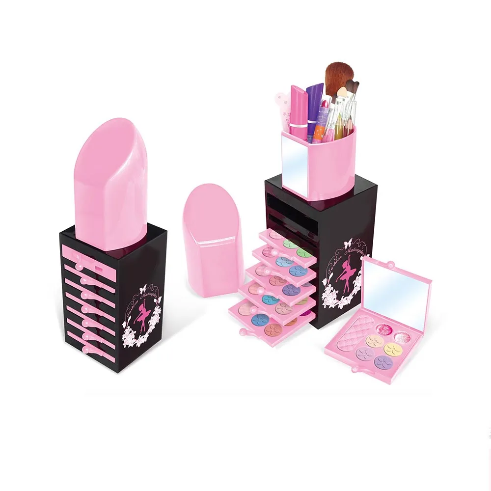 Luxury Girl Pretend Play Real Makeup Kits Non-Toxic Beauty Set Variety Lipstick Make up Toys For kids
