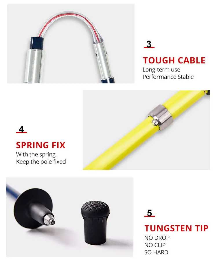 
Robinson trekking light weight high strength carbon fiber walking stick trekking poles Lucian series 