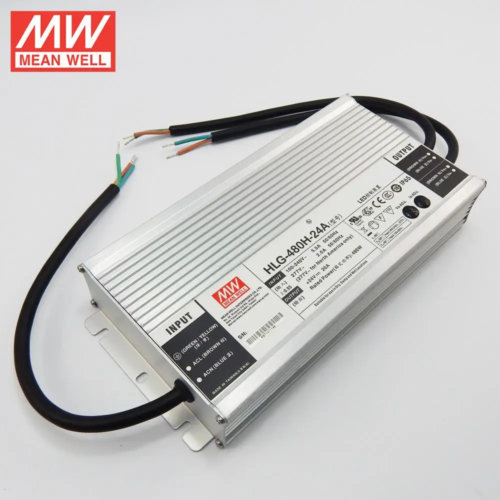 Бренд Mean Well представляет HLG-240H-C 320H HLG-480H 600H Постоянный режим энергопотребления DMX Подача питания светодиоидному драйверу для