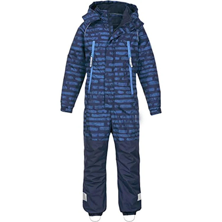 Waterproof Hooded Outdoor Sport Winter Snow Overall Pants Babi Jumpsuit Rompers Ski Suit For Kid