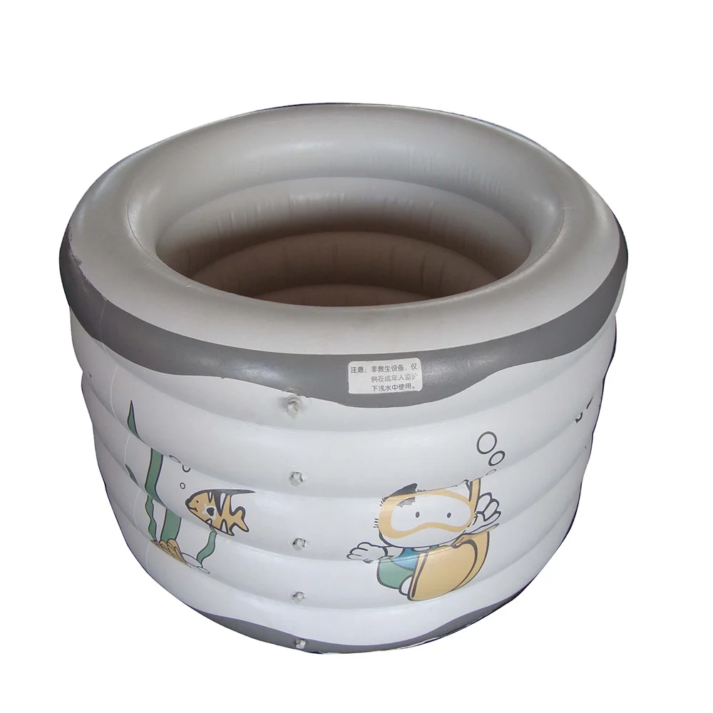2 rings small inflatable round baby wading water bath pool