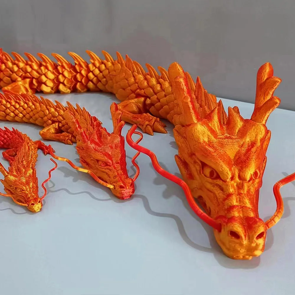 Custom 3D Printing Dragon Toy dragon 3d printed articulated flexible dragon 3d model fidget toy for kid