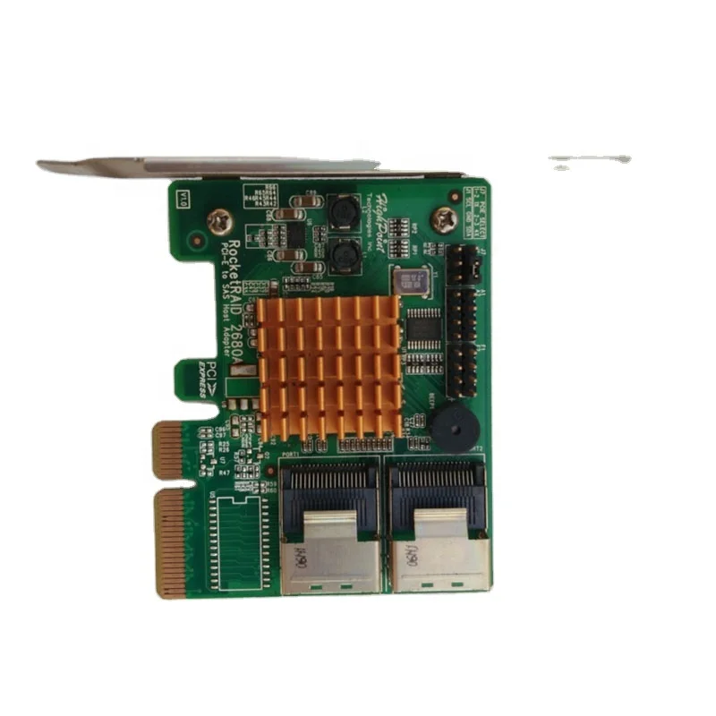 RocketRAID 2680A RAID карты 3 ГБ/сек. 8 портов встроенный PCI-E на SAS жестком диске карта для массива данных перед отправкой превосходными