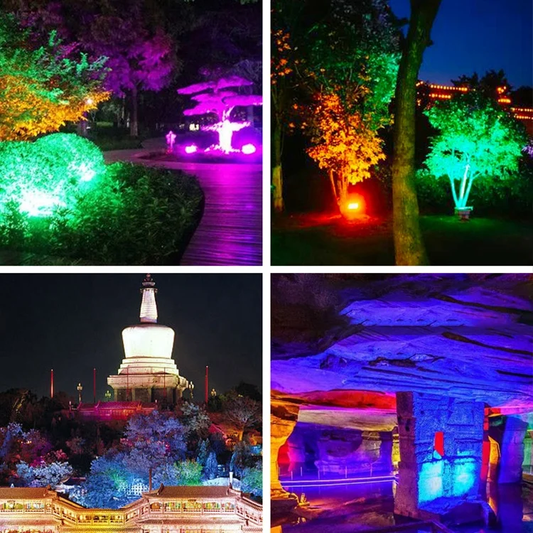 Yunduo Solar Led Rgb Flood Light 300w 600w Garden Led Floodlight Outdoor with Remote Controller