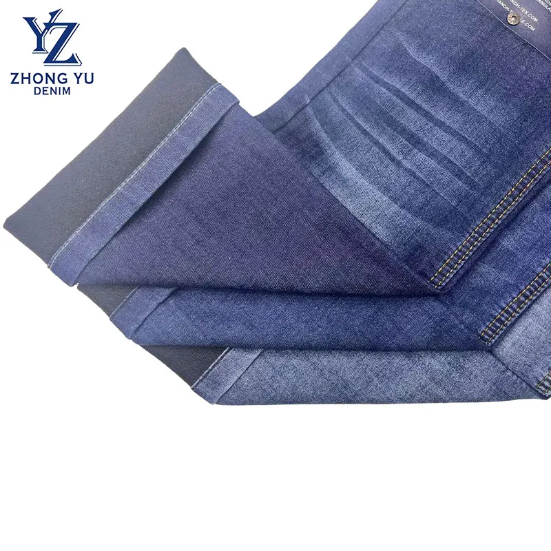 10 oz heavy weight crosshatch rayon washed denim fabric for jeans