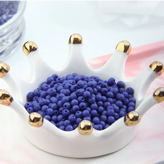 6/0 High Quality Perfect Round Glass Seed Beads Bulk Loose Beads Delicate Opaque Coating Color Seed Beads For Jewelry Making