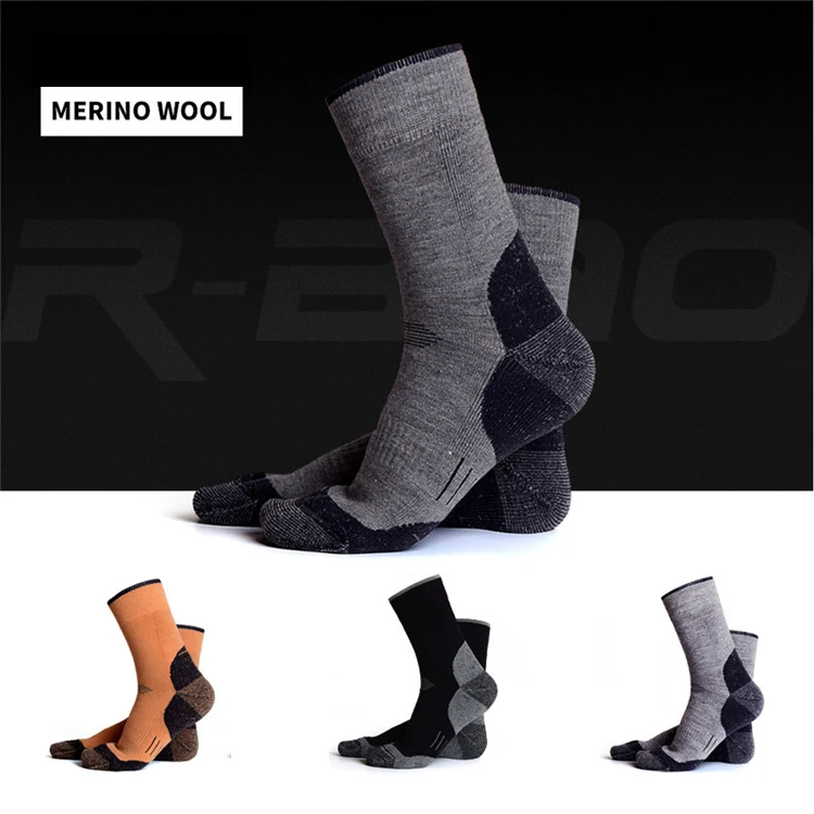 Wholesale Thick Thermal Merino Wool Ski Socks Mens Climbing Skiing Wool Socks Winter For Women